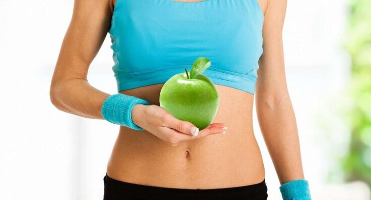 Apfel, um schnell Gewicht zu verlieren